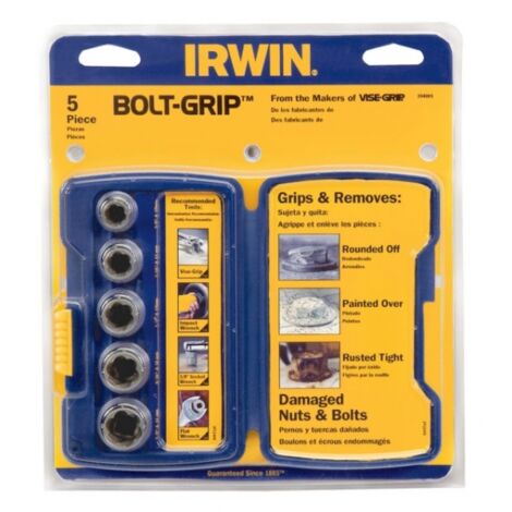 Jeu de douilles Irwin Bolt-Grip 5 unités