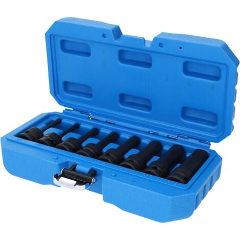 BRILLIANT TOOLS Jeu de douilles porte embout à chocs 6 pans creux 1/2", 8 pcs. 5 - 19 mm