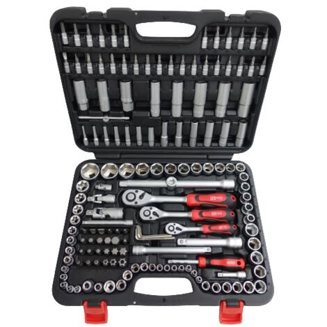 Jeu de douilles RS PRO 1/4, 1/2, 3/8 po Carré 151 pièces ( Prix pour 1 )