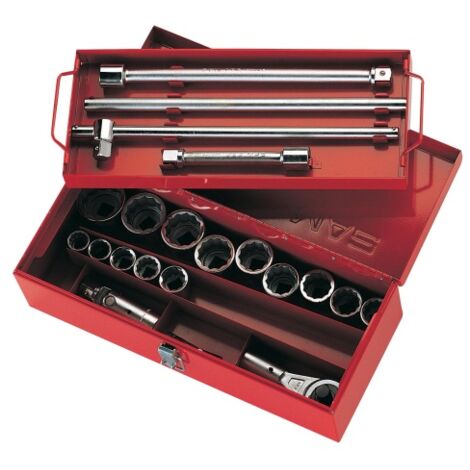 Jeu de douilles SAM 3/4" Carré 25 pièces ( Prix pour 1 )