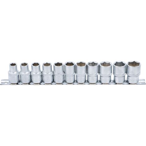 Jeu de Douilles, six pans 12,5 mm (1/2") 10 - 21 mm 11 pièces BGS