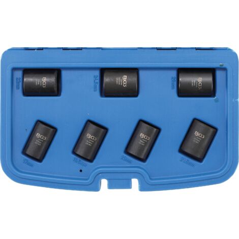 Jeu de douilles spiralées/extracteur de vis  12,5 mm (1/2")  17 - 26 mm  7 pièces