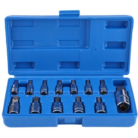 Jeu de douilles Torx Star, 13 pièces, 1/2 pouces, 3/8 pouces, 1/4 pouces