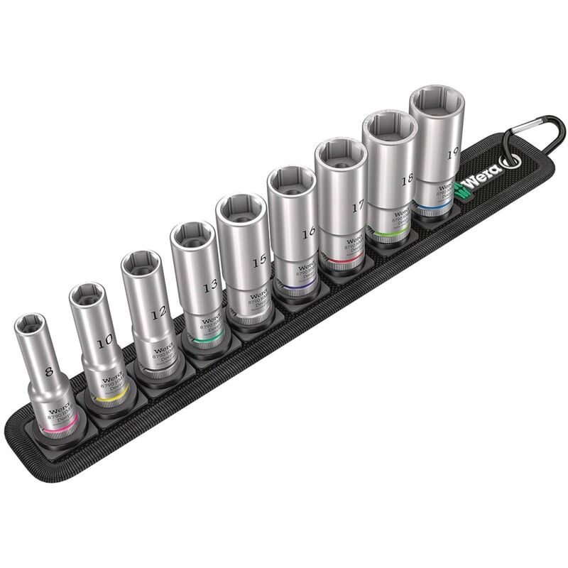 Wera - Set de 9 douilles longues Zyklop 3/8' Belt b Deep 1