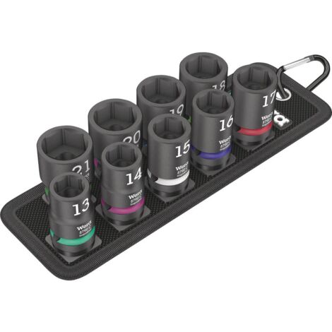Jeu de douilles Wera Belt C Impaktor 1 05004580001 9 pièces 6 pans intérieurs 1/2 9 parties