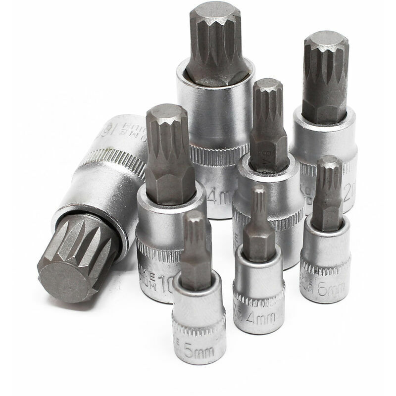 Jeu de douilles XZN Denture multiple 8 Pièces M4 - M16