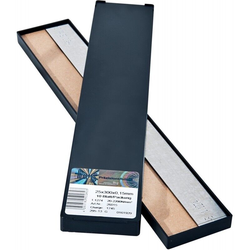 H+s - Assortiment Feuille métalique 25 mm P0,01-1,00mm h+s