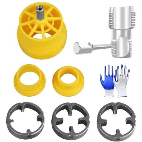 Jeu de filières de taraudage pour tuyaux en plastique avec 3 filières 1/2, 3/4 et 1 pouce