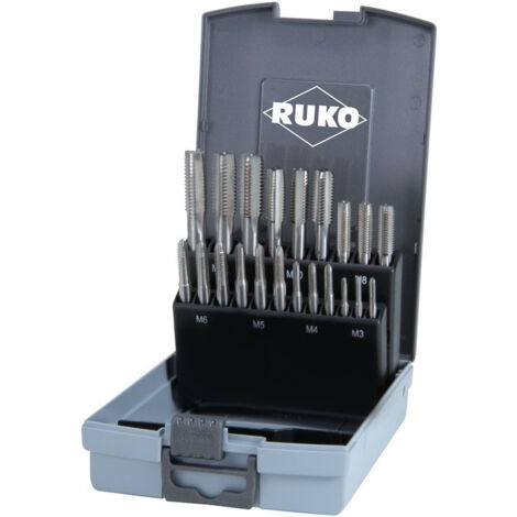 Jeu de filières et de tarauds DIN 352 M3-M12 HSS RUKO