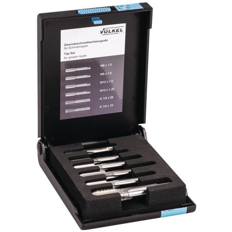 Jeu de filières et tarauds M6-M10 / G1/4-G1/8 po. HSS-G 6 pièces