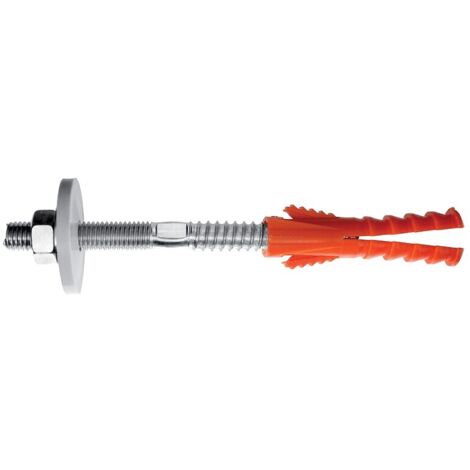Jeu de fixations pour chauffe-eau Ramussen. cheville Ø 14 x longueur 69 mm. vis diamètre 10 x longueur 120 mm - R. A. M.