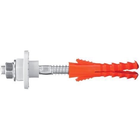 Jeu de fixations pour lavabos dans paroi pleine Ramussen. cheville Ø 12 x longueur 58 mm. vis Ø 8 x longueur 90 mm - R. A. M.