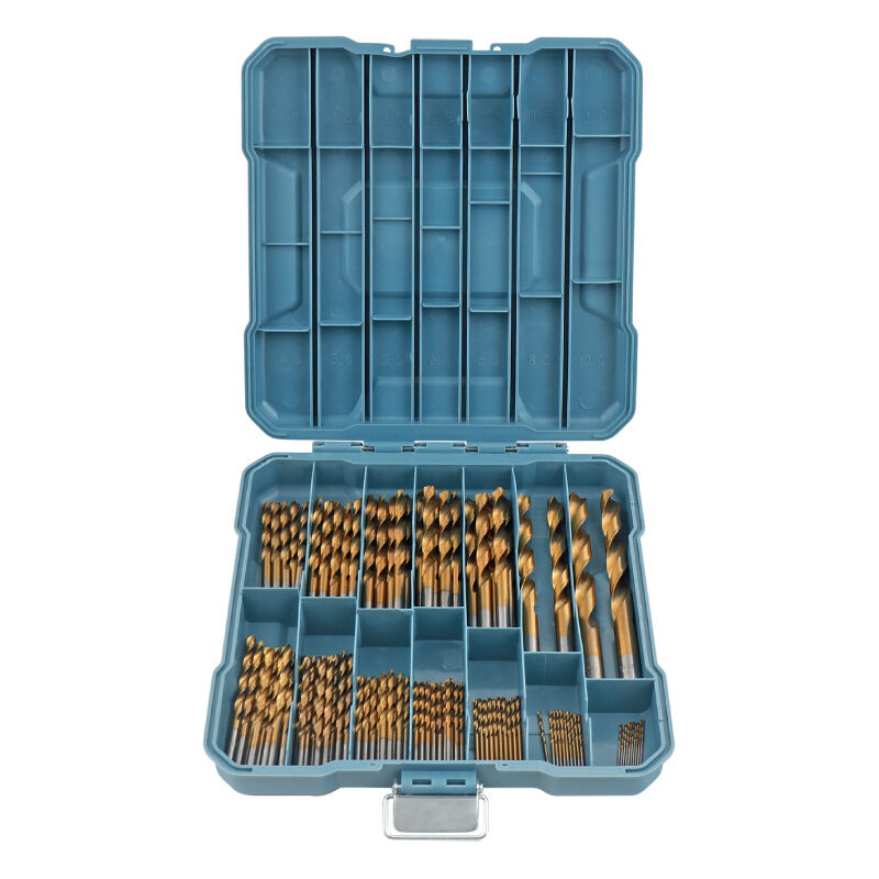 Jeu de forets 99 pièces en acier HSS pour forets - Forets de 1/16 à 3/8 pouces (environ 0,6 à 1,9 cm) pour métal, plastique, bois, cloison sèche