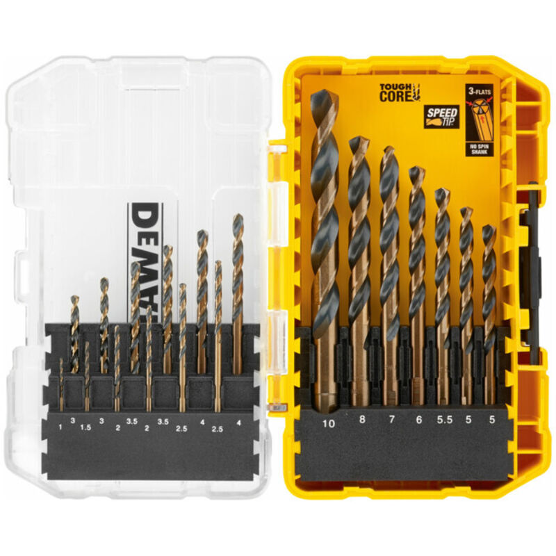 Dewalt Jeu de forets à métaux hss g 19 pces