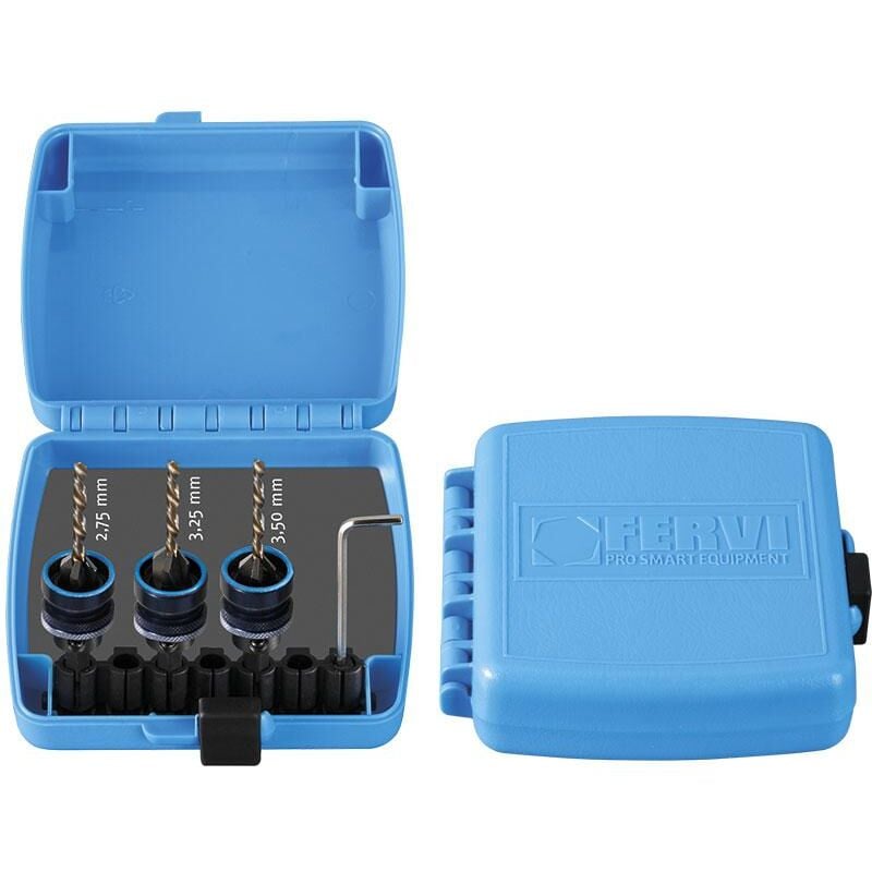 Fervi - Jeu de forets avec fraisage raccord 1/4 pour tournevis 0526