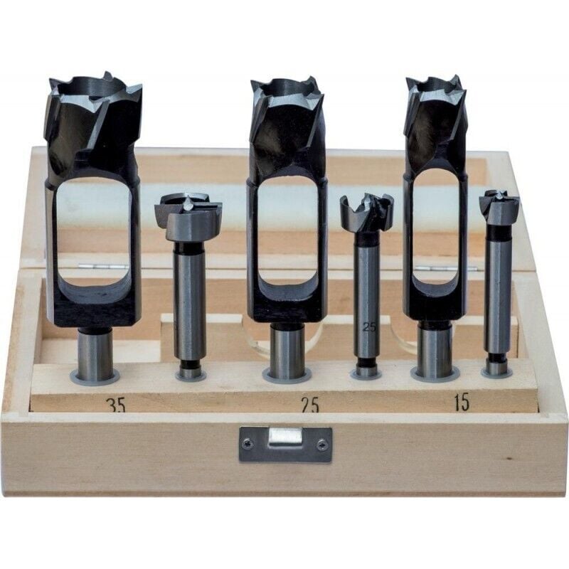 Jeu de forets combinés ws 15, 25, 35mm 6 pièces . Fortis