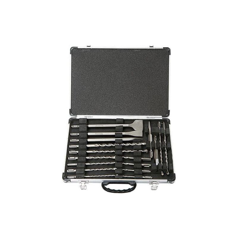 Makita - Jeu de forets et burins 17 pièces, SDS-Plus, 2 têtes de coupe