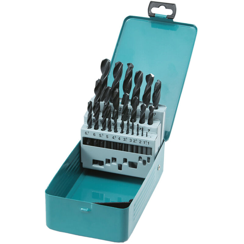 Forets HSS R MAKITA D 54097 Coffret de 25 pièces Acier et plastiques durs Précision élevée