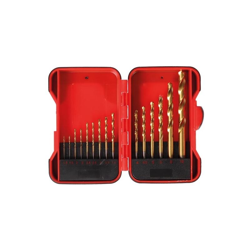 Perel - jeu de forets hss - revêtement en titane - 15 pcs velleman TL78004