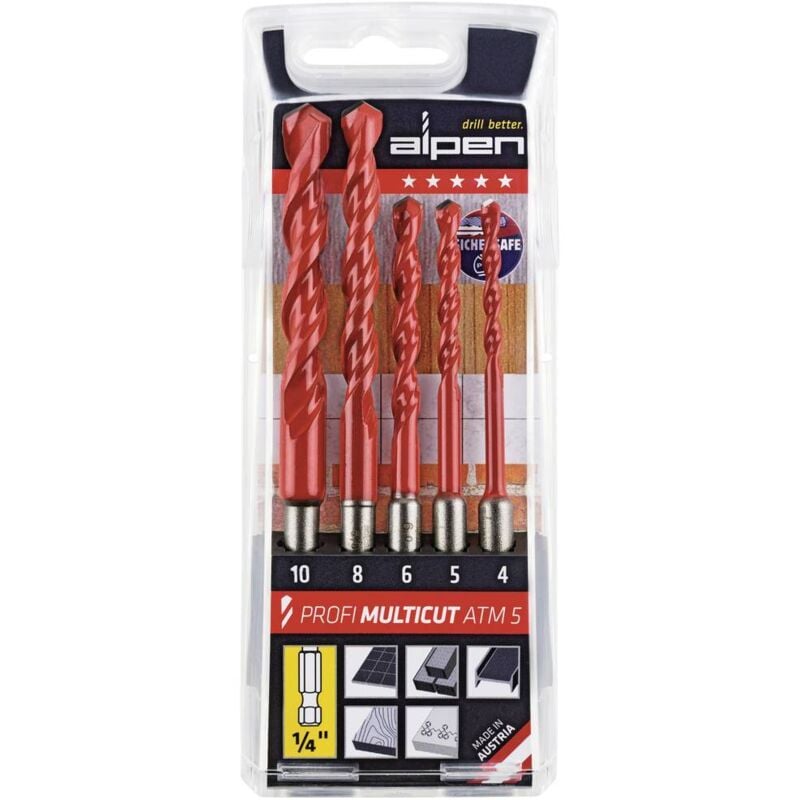 Alpen - Jeu de forets polyvalents 5 pièces MultiCut 100805100