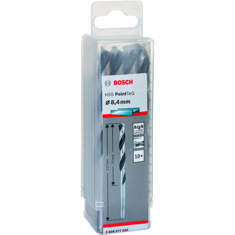 Bosch - Mèche à métaux HSS-RPointTeQ DIN338 8.4 x75x117 (10 pièces) 2608577252