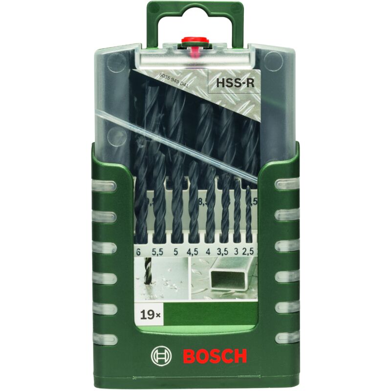 Bosch - Lot de 19 forets hss-r : Gripbox 2609255131