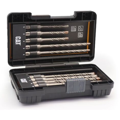 Jeu de forets SDS Plus CAT DA03901, 10 pièces, acier au chrome-vanadium