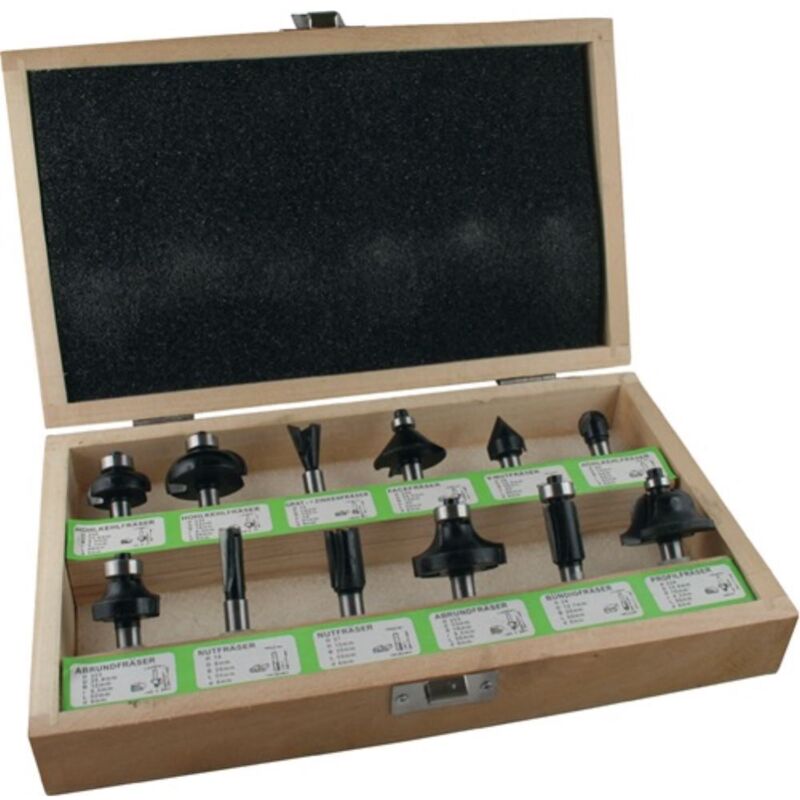 FISCH Jeu de fraises 973CT12A06 carbure Ø de queue 8 mm 12pcs - 973CT12A06