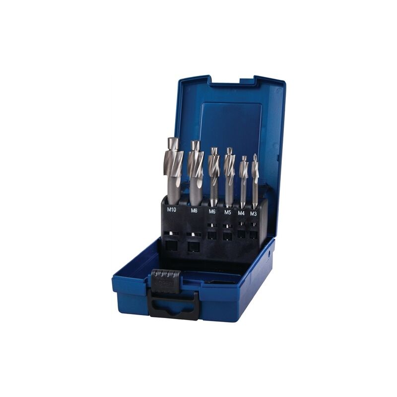 Promat - Jeu de fraises à lamer M3-M10 fin, pour trou débouchant hss sans revêtement Nombre de lames 3 coffret en plastique