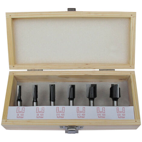 Jeu de fraises à rainurer HW S8 6 pices en coffret bois