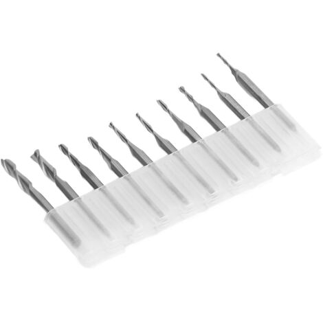 Jeu de Fraises Droites HSS à Bout Plat pour CNC, Mandrin 1.0‑3.175mm, Usinage Bois et Métal