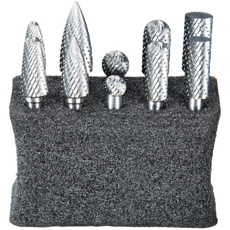 Jeu de fraises HM C 10 pices 6 mm