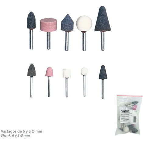 Jeu de fraises pour meuleuse pneumatique 10 pièces