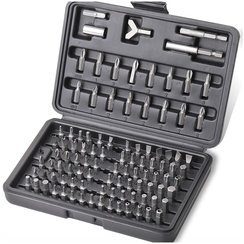 Kit d'outils manuels de réparation, 100 pièces, jeu d'embouts de tournevis de sécurité en acier au Chrome Vanadium cr-v