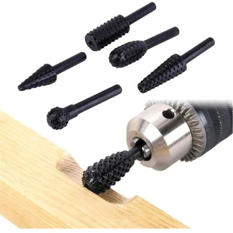 Jeu de fraises rotatives - Outils - 5PCS - Acier à haute teneur en carbone - Noir - 13 mm