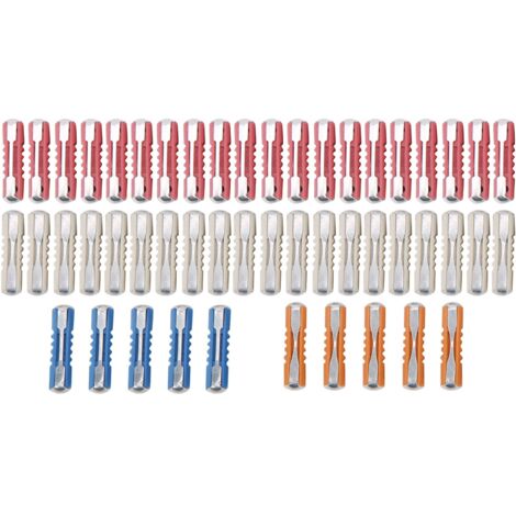 Jeu de fusibles européens - 50 pièces 5A, 8A, 16A, 25A pour voiture, performance stable