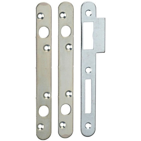 Jeu de gâches plates 20 mm bouts ronds (double pênes ronds Ø 10)