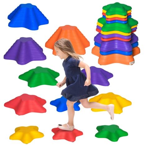 Jeu de galets empilables, pierres d’équilibre enfants, dalles de jardin antidérapantes, charge maximale 80 kg