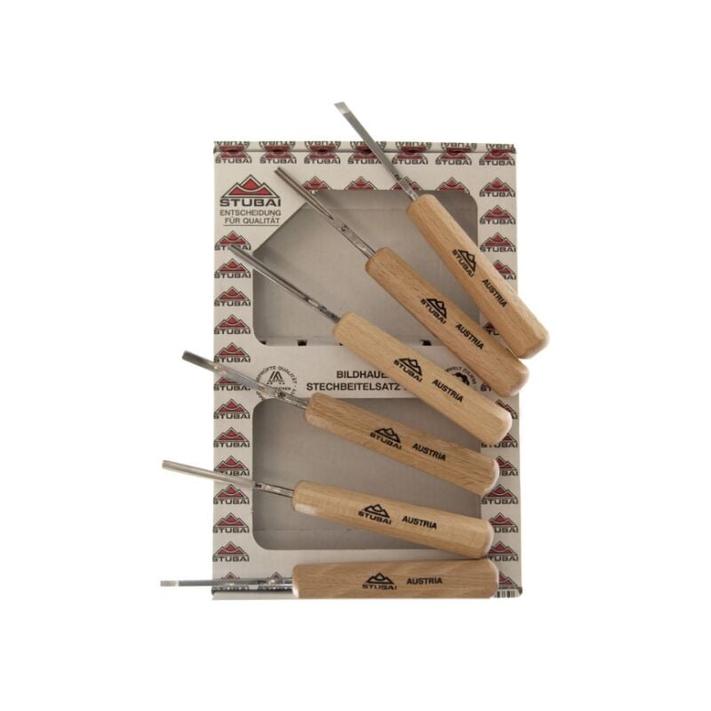 Stubai - Jeu de 6 mini ciseaux de sculpture