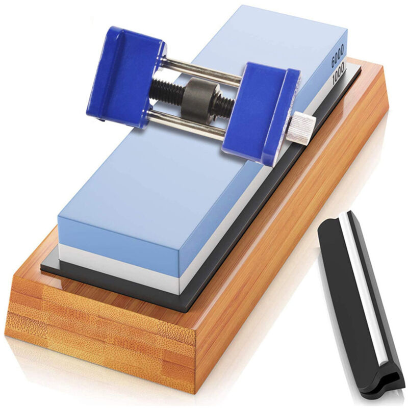 Lifcausal - Jeu de guides d'ange pour pierre à aiguiser double face en corindon blanc grain 1000/6000 pour l'affûtage des couteaux