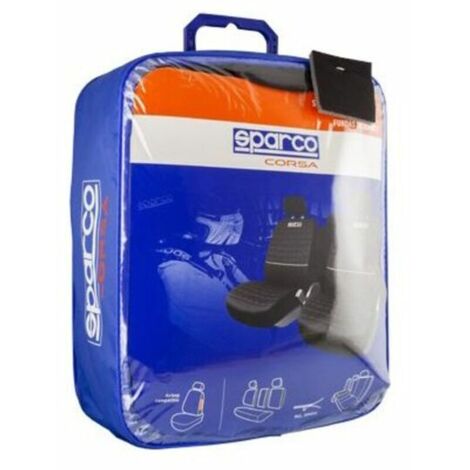 JEU DE HOUSSES COMPLET LAZIO SPARCO NOIR/ GRIS