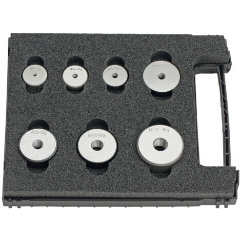 Jeu de jauges 'Š¢ anneaux pour bons filets M3-M12 6 g