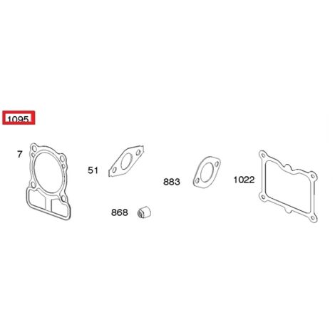 Jeu de joints d'origine BRIGGS & STRATTON pour moteur de tondeuse à gazon 793694