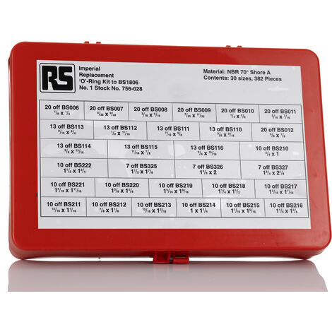 Jeu de joints toriques RS PRO, en Nitrile ( Prix pour 1 Kit )