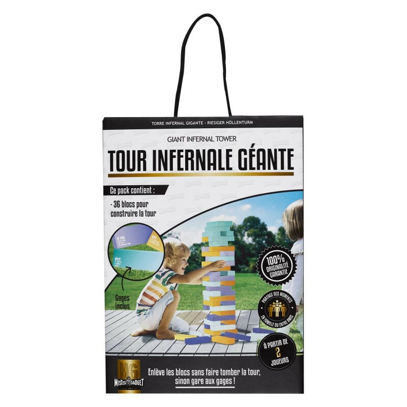 Ac-deco - Jeu de la tour infernale en grand format - Multicolore - Jeu d'extérieur - Livraison gratuite - Multicolore