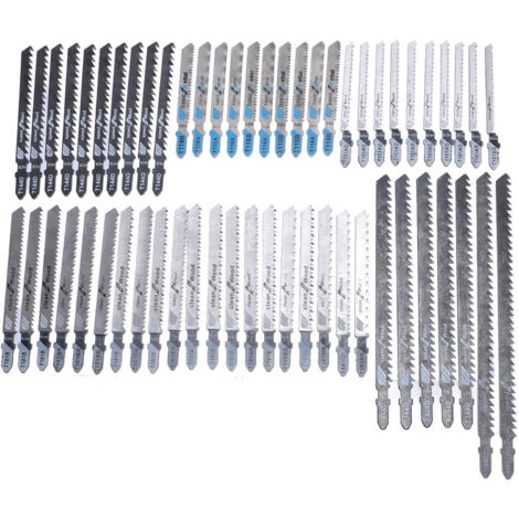 Jeu de lames de scie sauteuse à tige en T, modèles de remplacement HCS HSS SK5 pour la coupe du bois, du plastique et du métal, 57 pièces