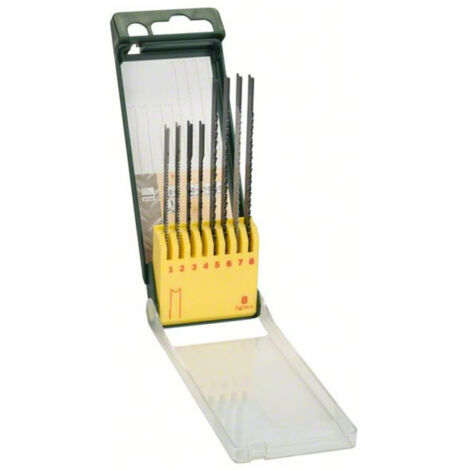 Jeu de lames de scie sauteuse Bosch U118A U119B0 U144D U101B U111C 8 unités