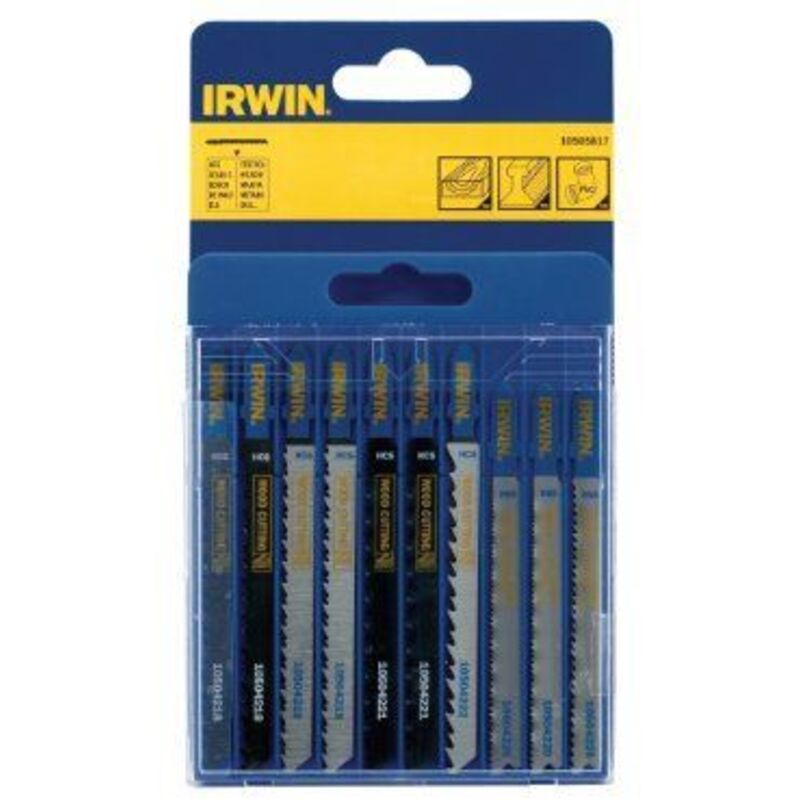 Irwin - lames de scie sauteuse assortiment ensemble 10 pièces