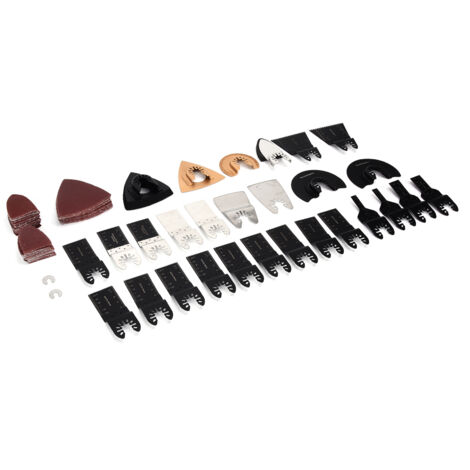 Jeu de lames pour outil oscillant en acier au carbone, pour coupe métallique et bois