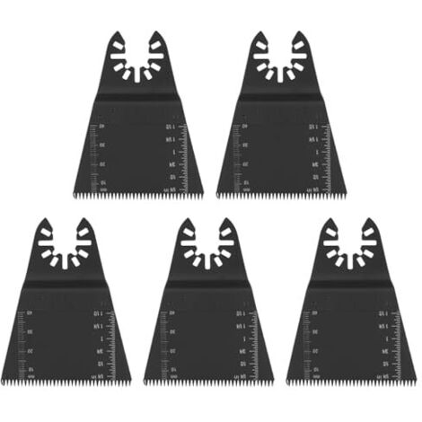 Jeu de Lames Scie Oscillantes Multi-Outils en Acier à Haute Teneur Carbone avec Dents Japonaises Précision pour le Bois et Plastique - 65 Mm 5 Pièces Compatibles